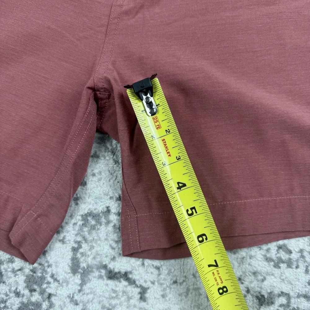 Faherty All Day Shorts Mens 38 Red Swim Trunks Drawstring Stretch Hybrid